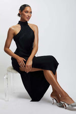 Robe Longue Noire Sexy - Vignette | Boutique Spicy