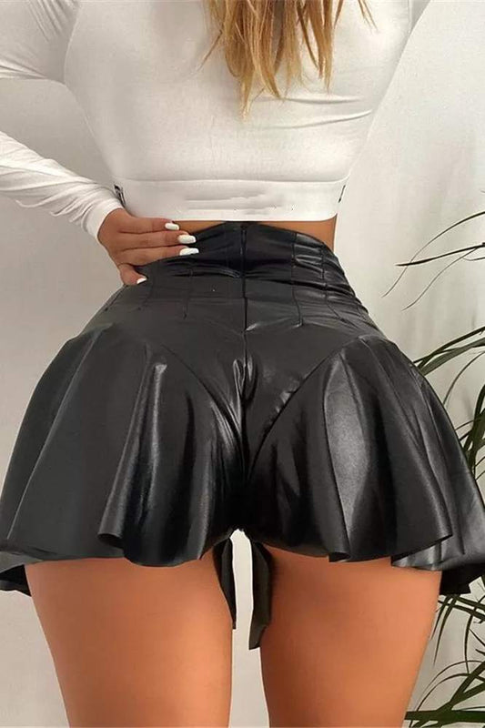 jupe short sexy cuir