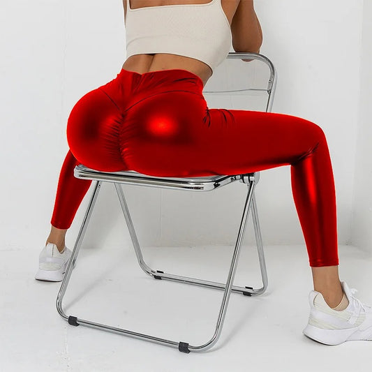 Pantalon Vinyle Noir Femme