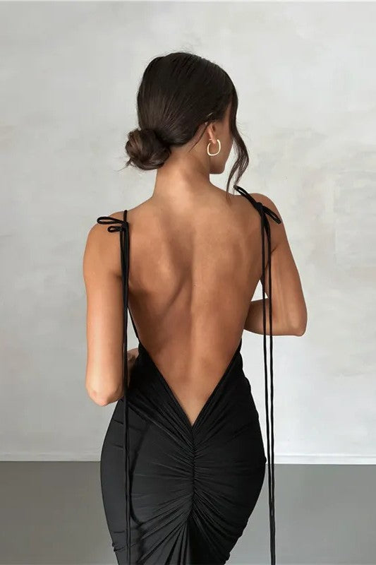 robe longue dos nu sexy femme