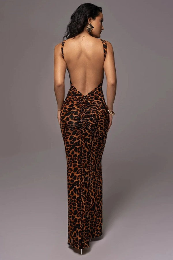 robe orientale sexy leopard - Mlle sexy