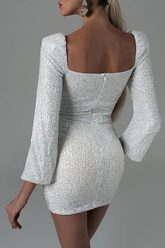 robe sexy disco argent - Mlle sexy