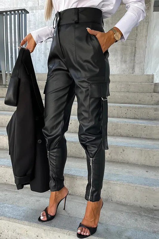 tailleur pantalon sexy cuir - Mlle sexy
