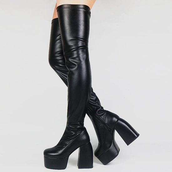 bottes cuissardes sexy cuir