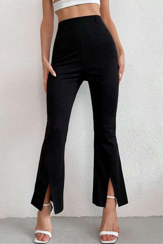 femme sexy pantalon tailleur noir