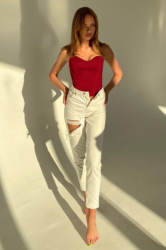 haut rouge sexy