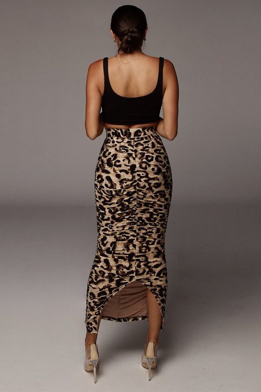 jupe robe sexy leopard