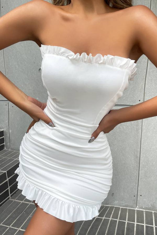 robe courte blanche sexy