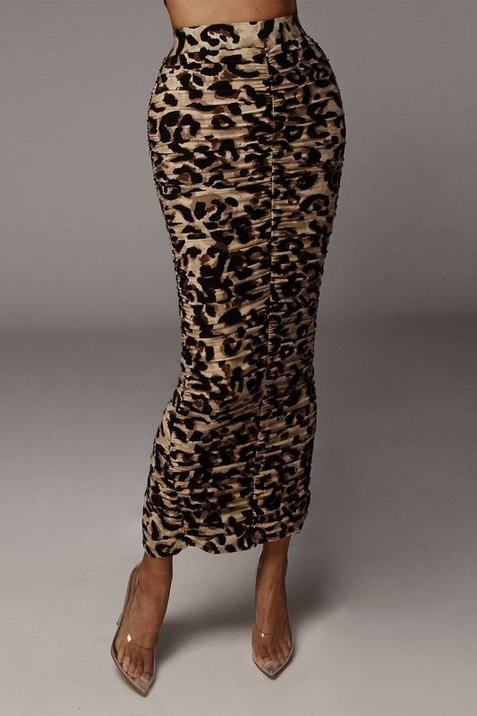 robe jupe sexy leopard
