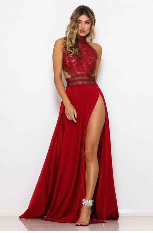 robe longue rouge sexy