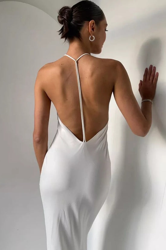 robe longue ultra sexy blanche