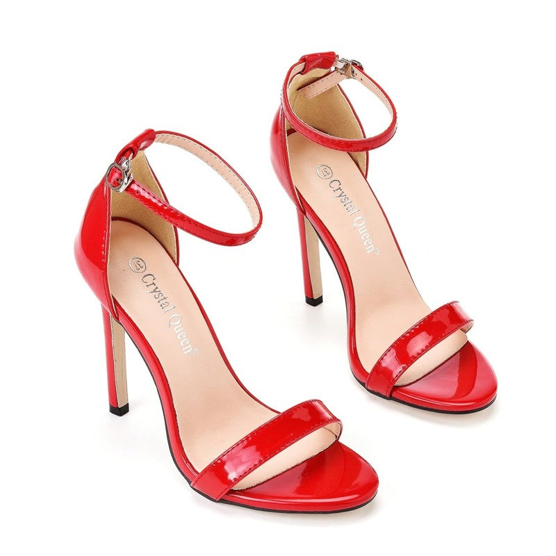 Sandales talon hotsell rouge femme